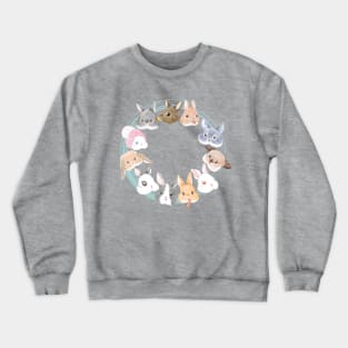 Circle Pastel Bunny Crewneck Sweatshirt